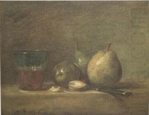 Jean Baptiste Simeon Chardin Pears Walnuts and a Glass of Wine (mk05) china oil painting image
